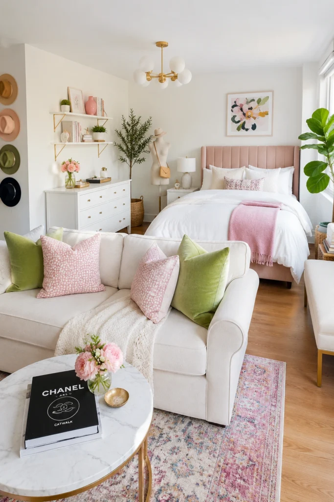 Feminine Studio Apartment Ideas 