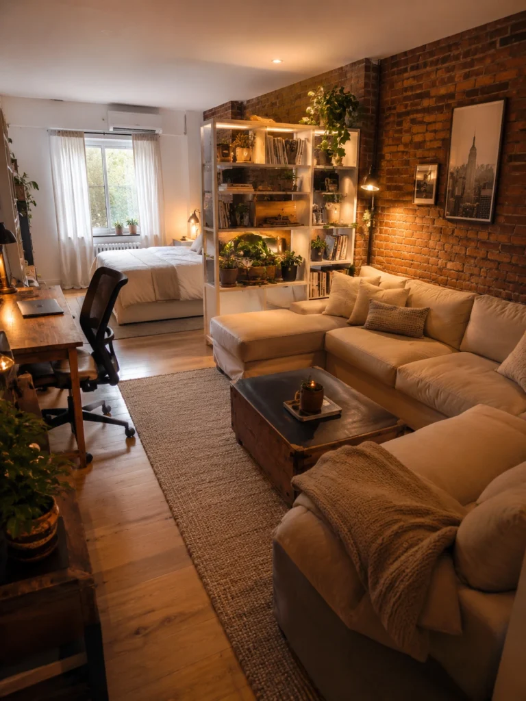 15 Studio Apartment Ideas with Brick Walls 