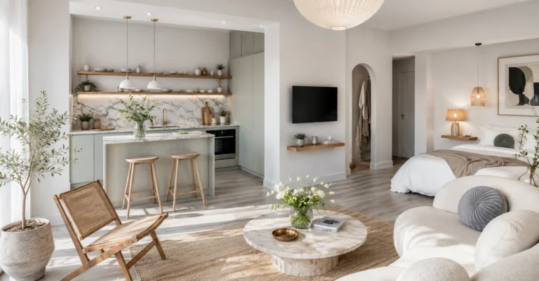 12 Beautiful Neutral Color Studio Apartment Ideas for Small Spaces