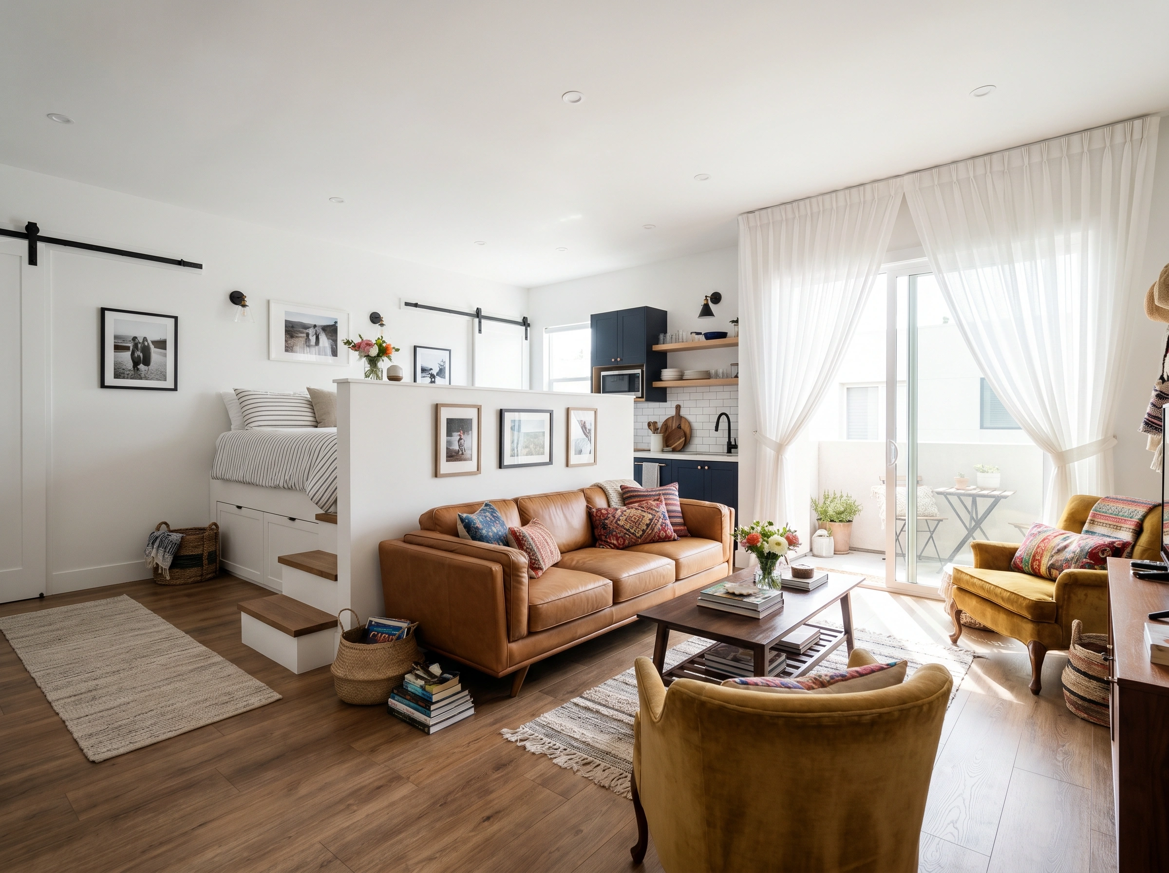 15 Studio Apartment Layout Ideas with Beautiful Room Dividers