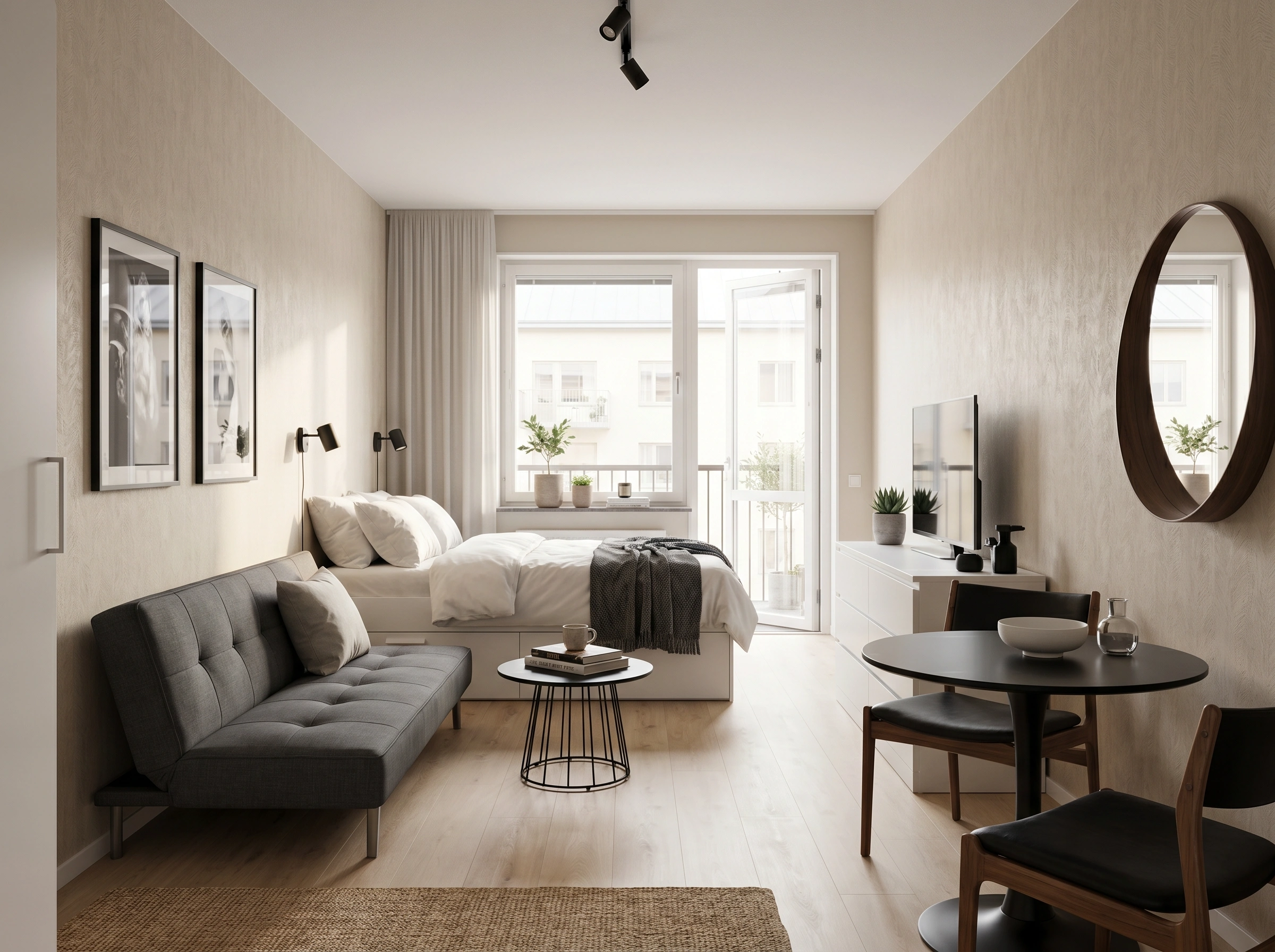 16 Visual Tricks Interior Designers Use to Make Small Studios Look Bigger