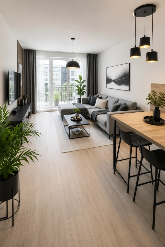 Earth-Tone Studio Apartment Ideas 