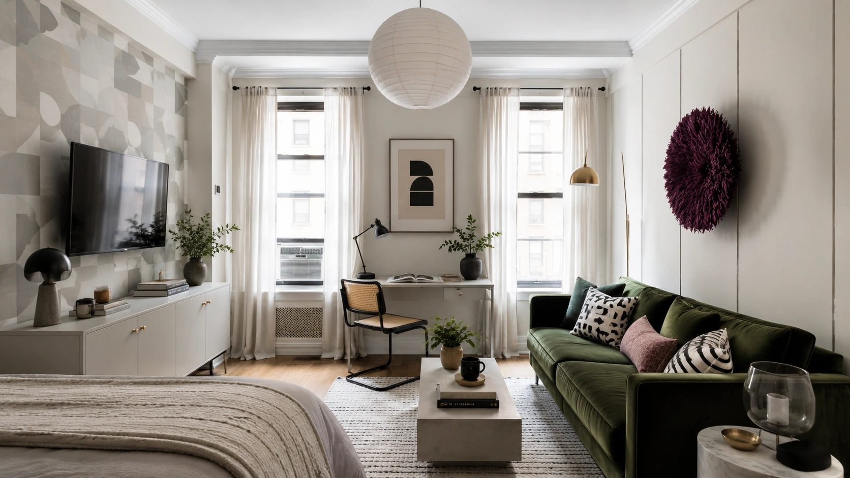 Feminine Studio Apartment Ideas
