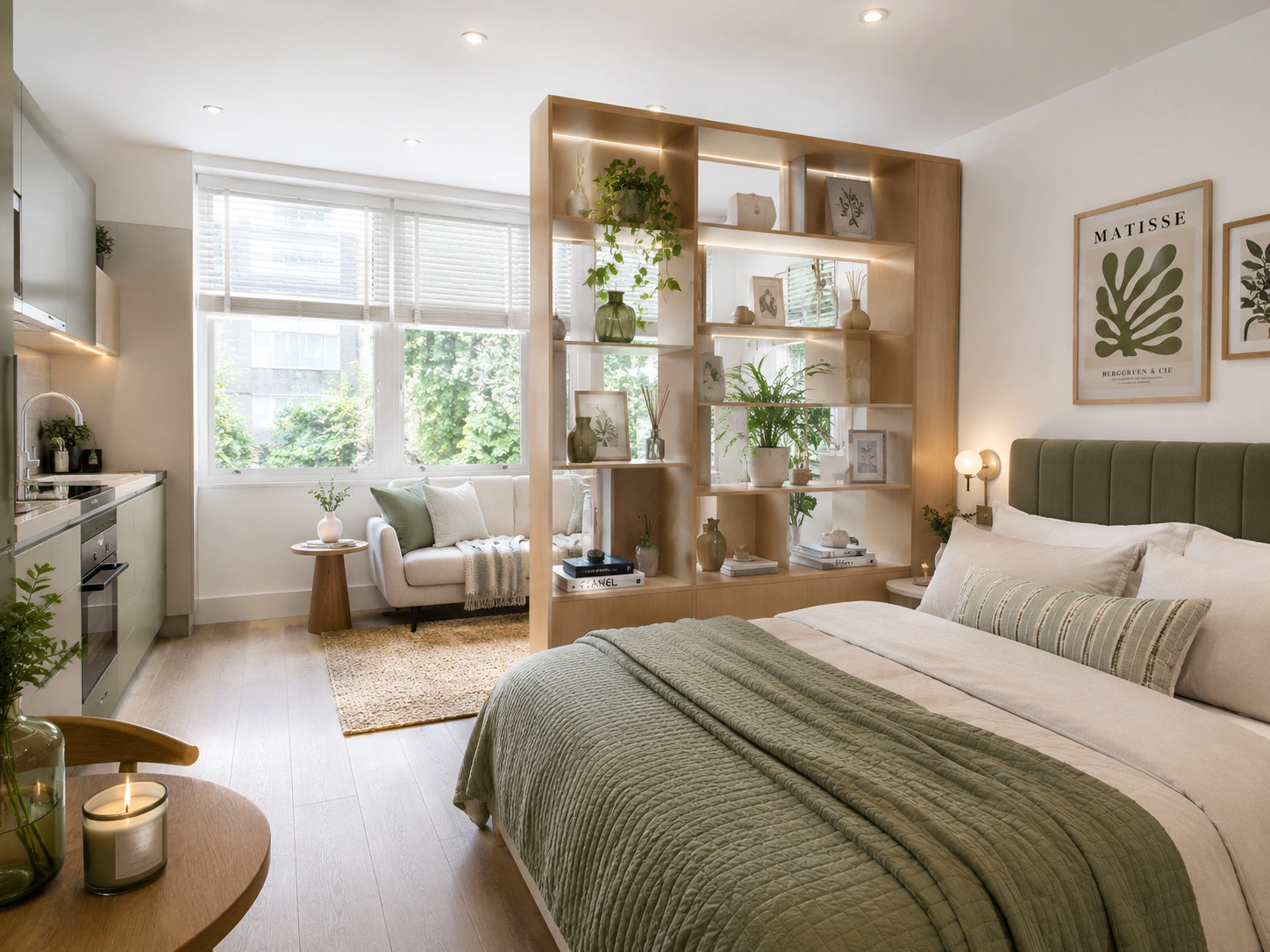 How To Create A Bedroom Zone In A Studio Without Building a Wall