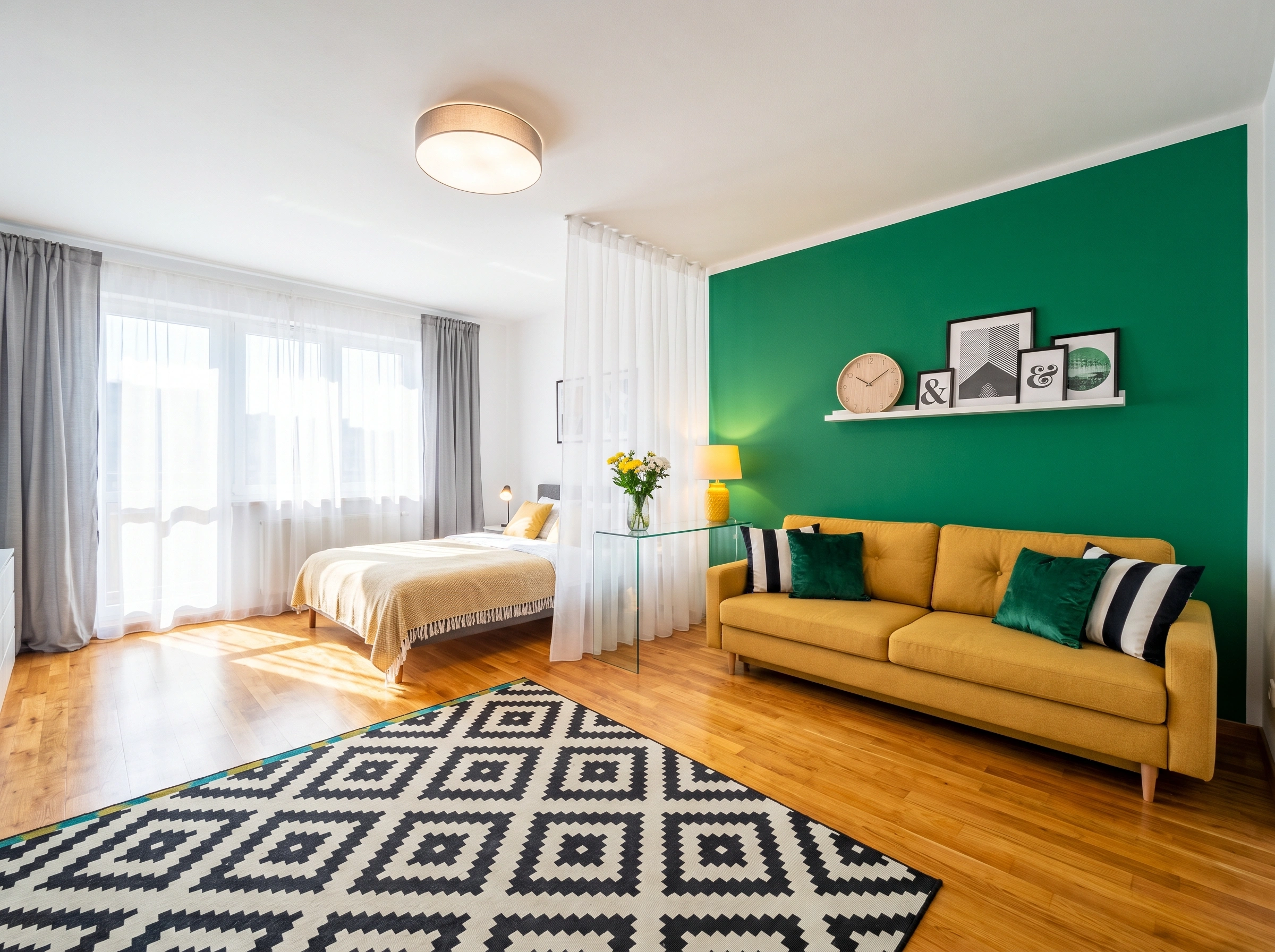 How To Create A Bedroom Zone In A Studio Without Building a Wall