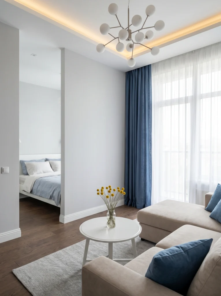 Mini Studio Apartment Curtain Ideas