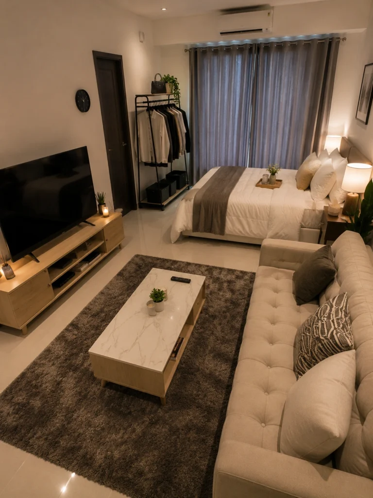 Mini Studio Apartment Modern Decor Ideas