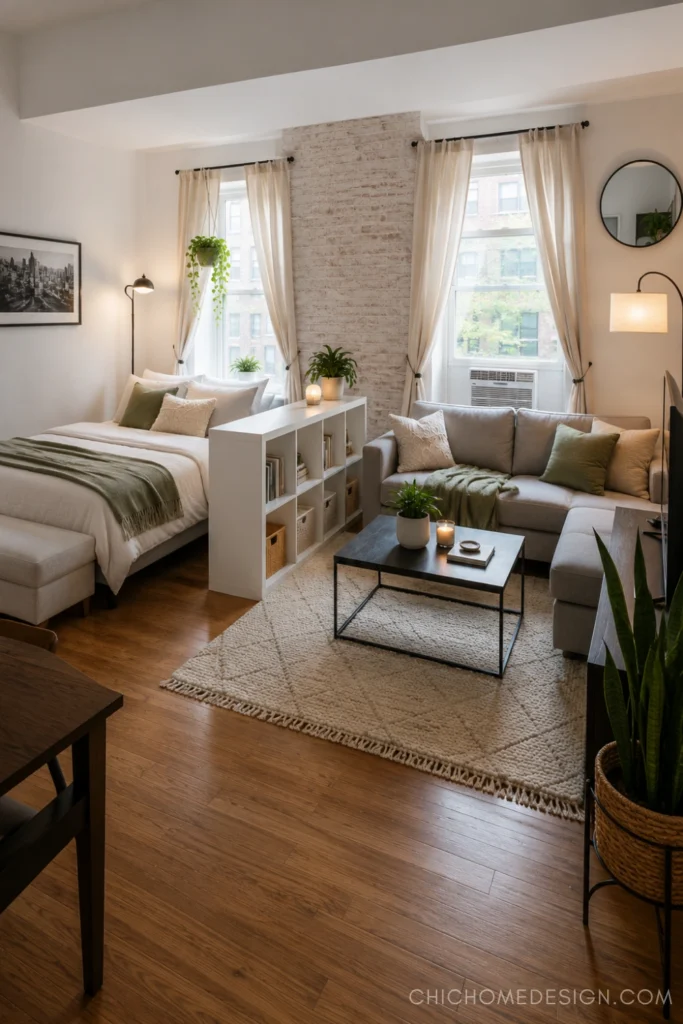 Mini Studio Apartment Curtain Ideas