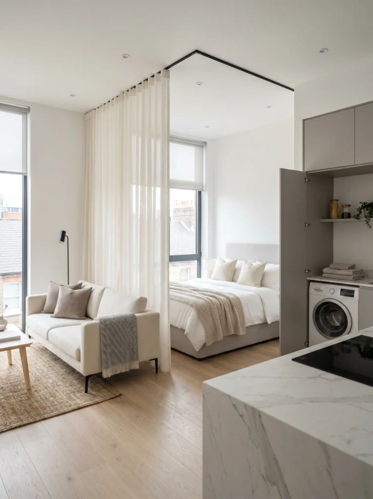 Studio Apartment Curtain Divider