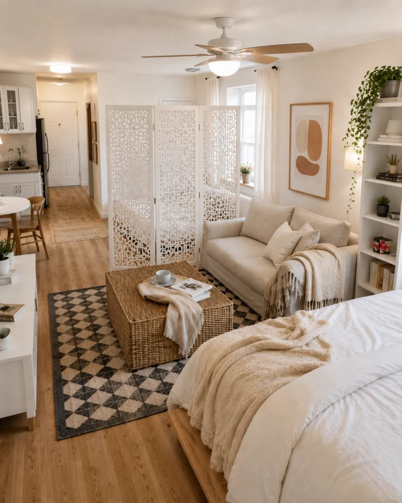 Folding Room Divider Ideas for Studio Apartments