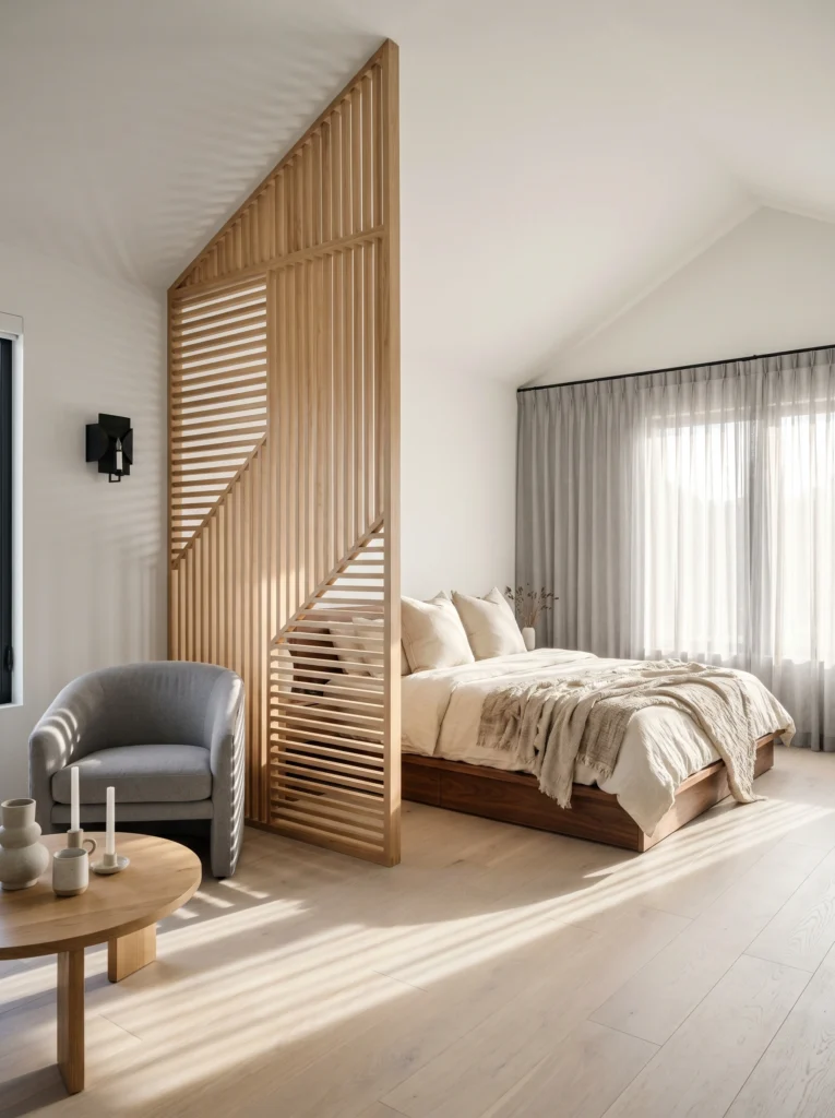 Studio Apartment Wood Divider Ideas