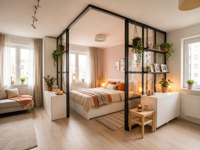 14 Studio Apartment Glass Divider Ideas That Create Privacy Without Blocking Light