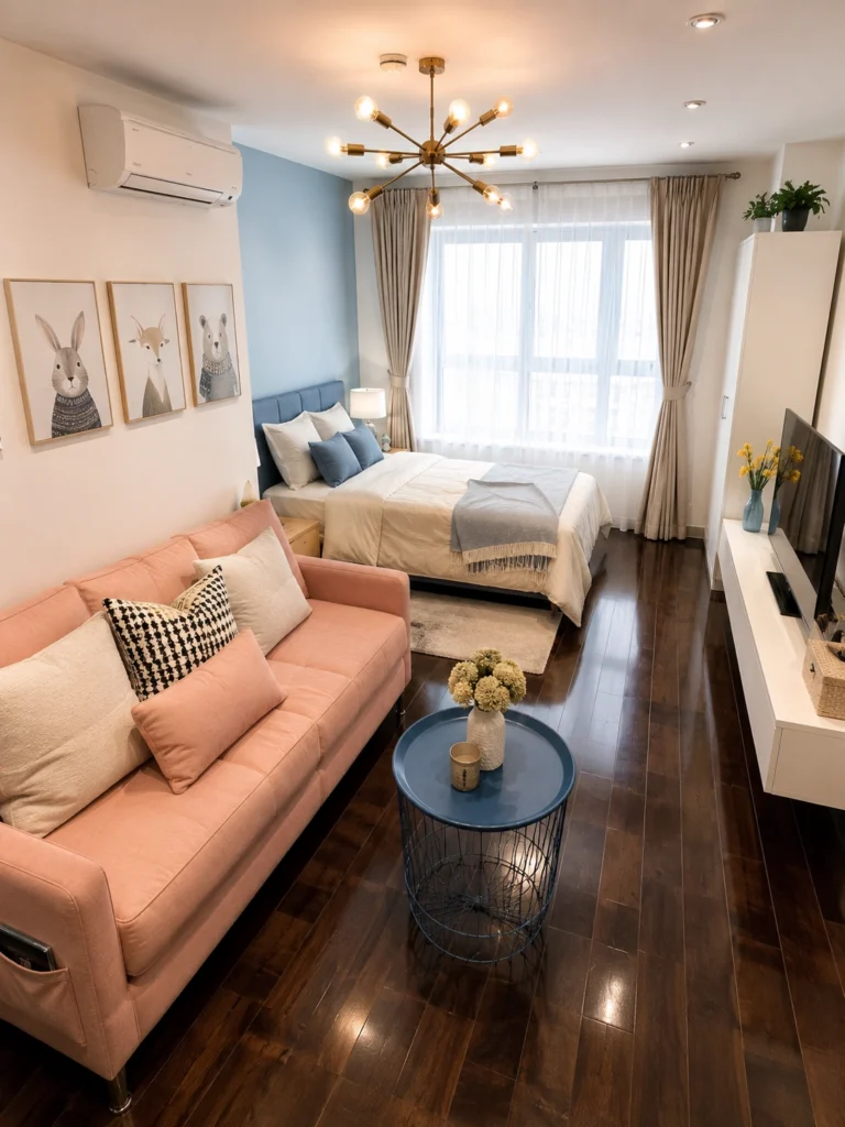 Mini Studio Apartment Curtain Ideas