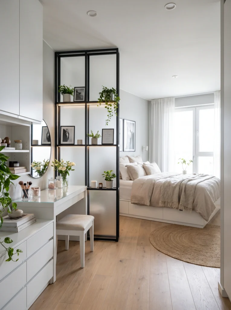Studio Apartment Glass Divider Ideas