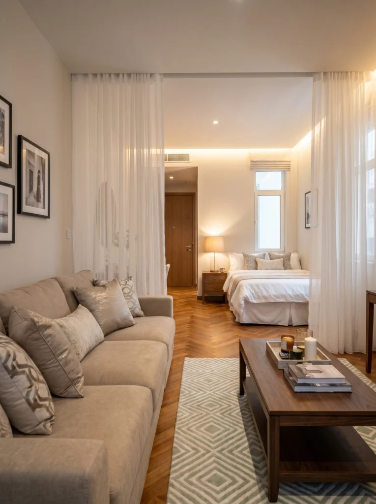 Studio Apartment Curtain Divider