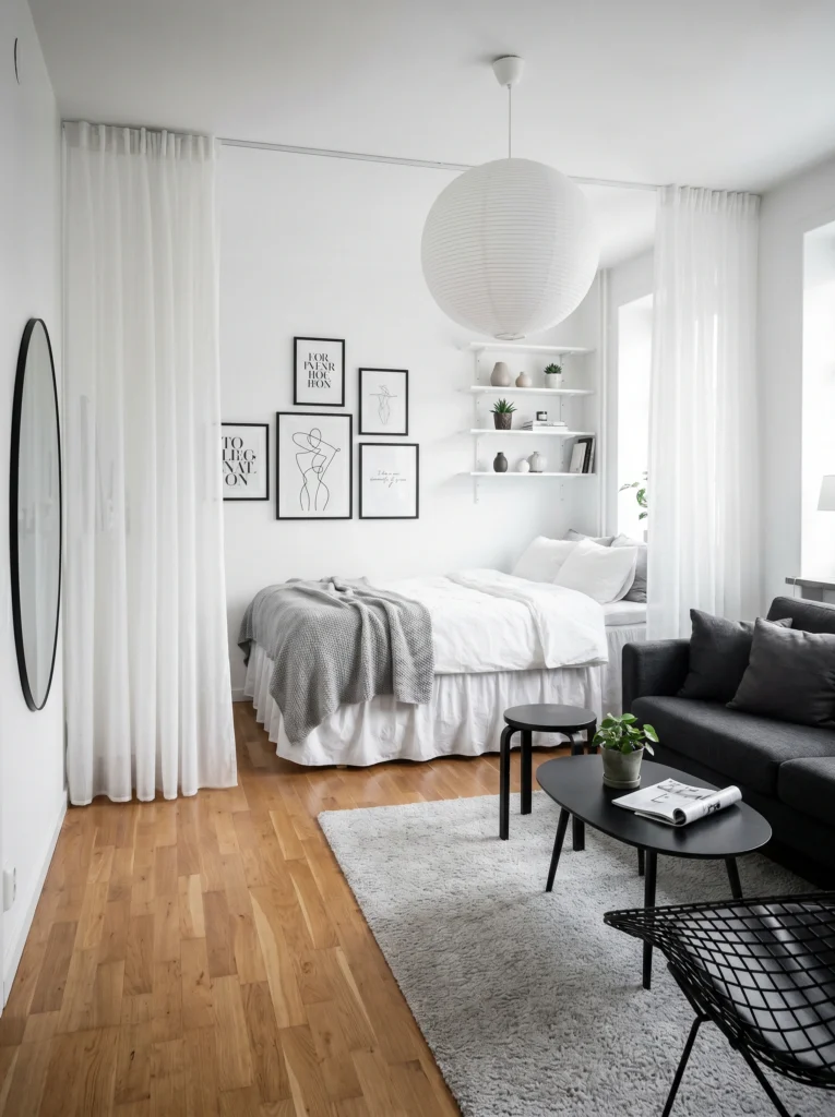 Stylish Ways to Separate a Bedroom in a Studio Apartment
