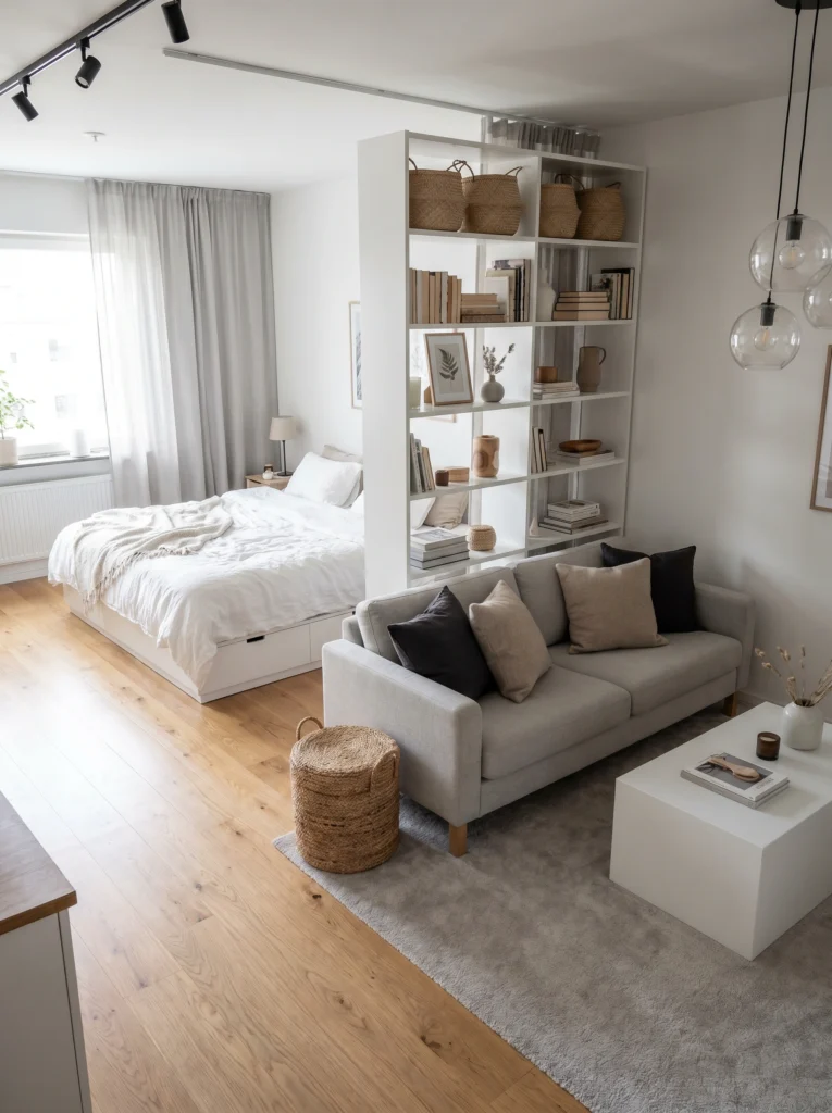 Studio Apartment Bedroom Divider Ideas 
