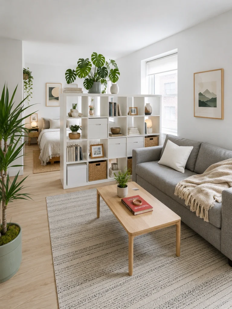 17 Smart Room Dividers with Storage for Studio Apartments
