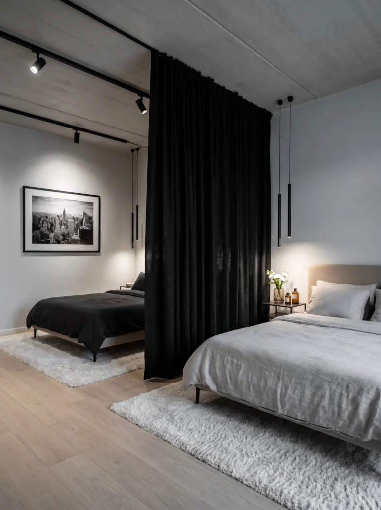 Studio Apartment Curtain Divider