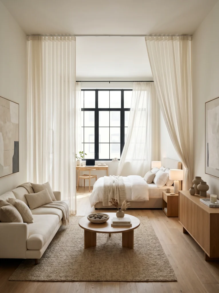 Studio Apartment Curtain Divider