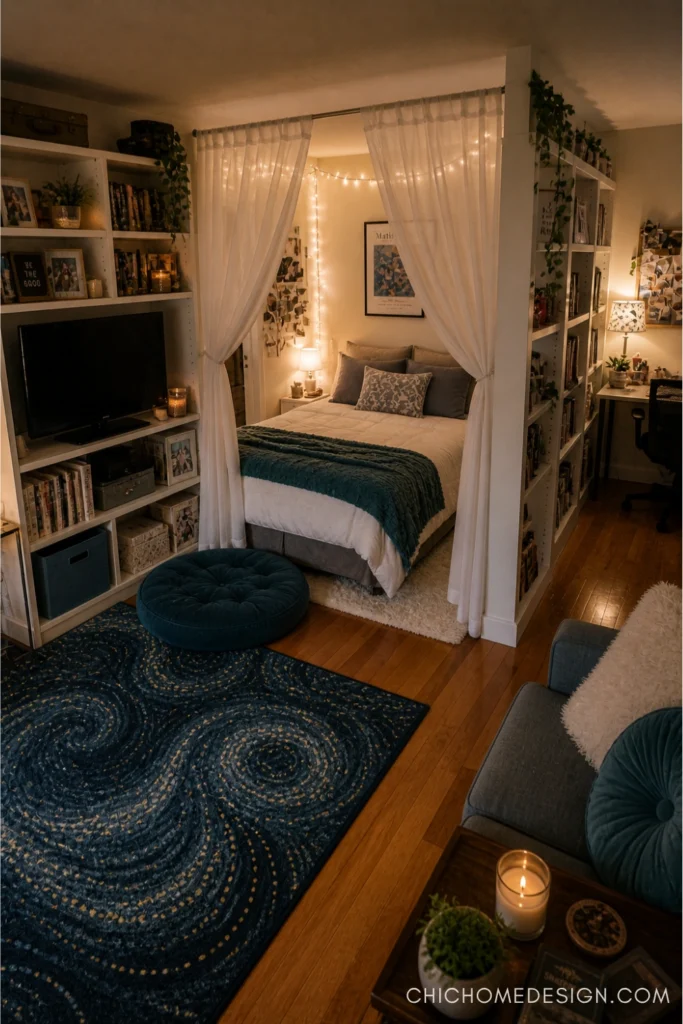 Studio Apartment Curtain Divider