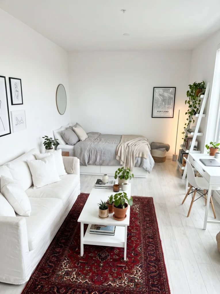 Mini Studio Apartment Shelving Ideas