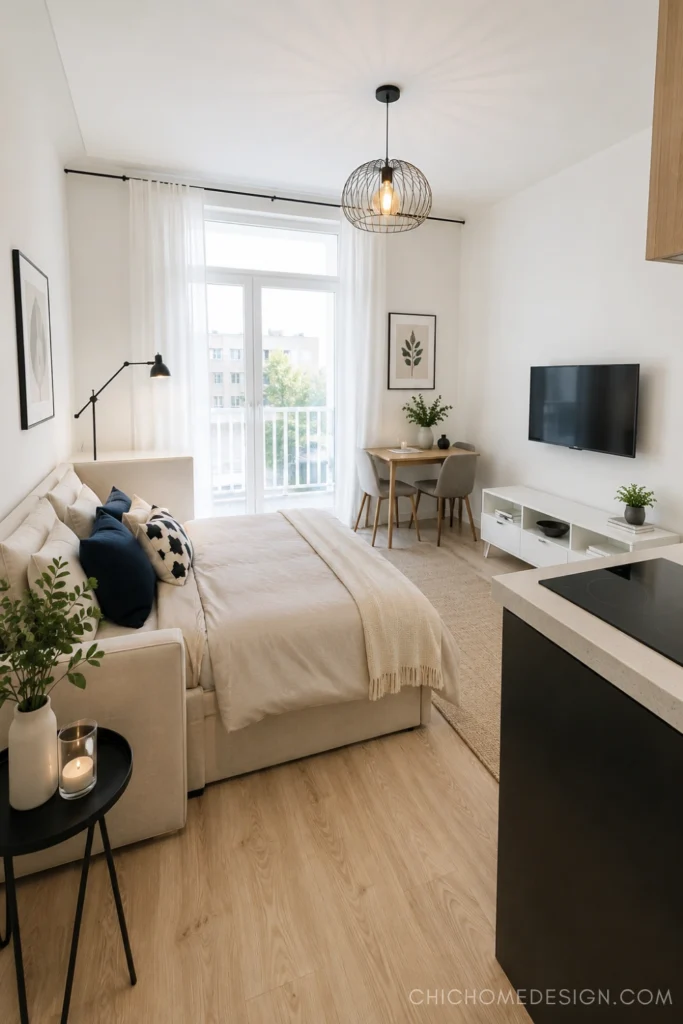 Mini Studio Apartment Curtain Ideas