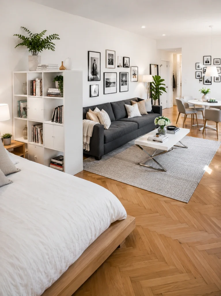 17 Smart Room Dividers with Storage for Studio Apartments