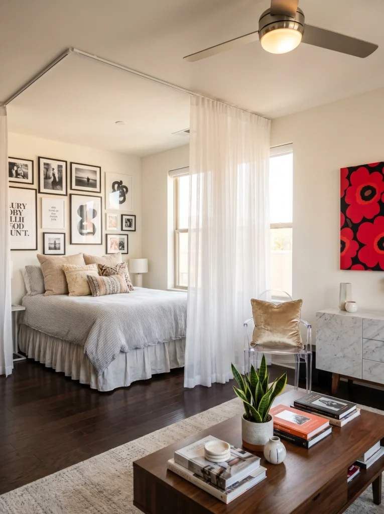 Studio Apartment Curtain Divider