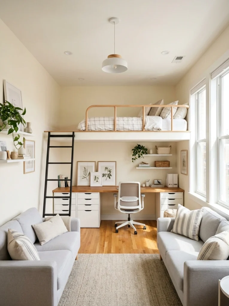 Genius Under-Loft Ideas for Studio Apartments