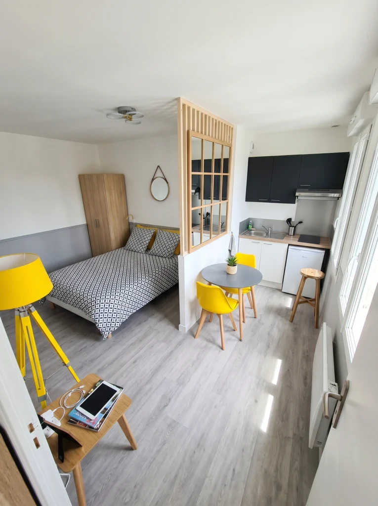 Studio Apartment Wood Divider Ideas