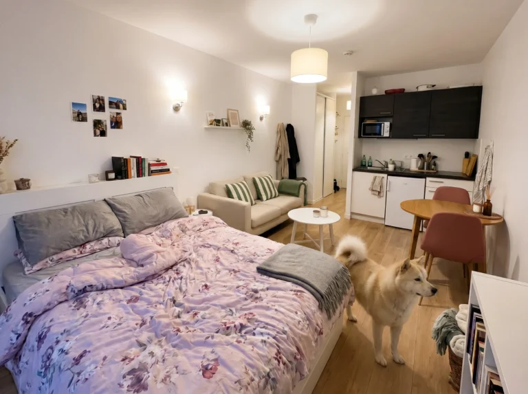Studio Apartment ideas for women With Pets Dog-Friendly Layouts