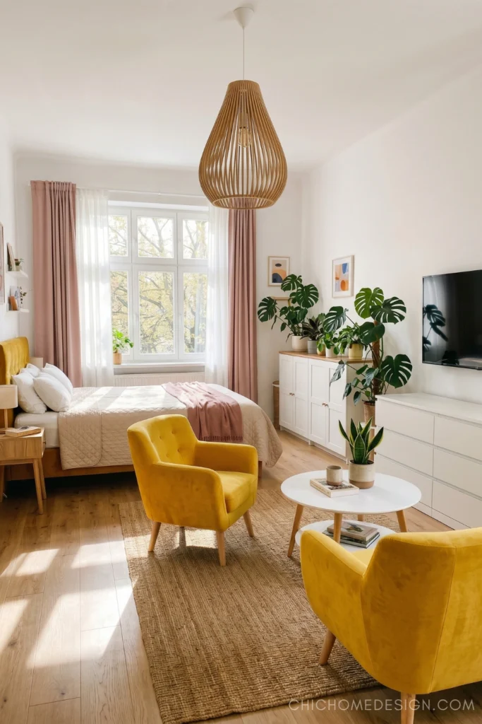 Mini Studio Apartment Curtain Ideas