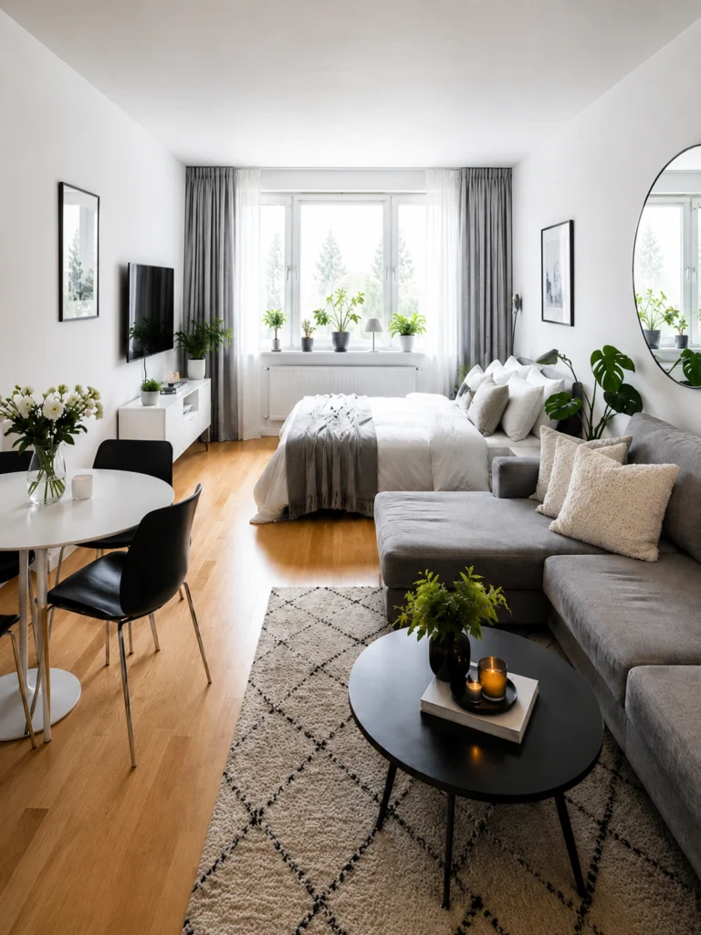 Mini Studio Apartment Modern Decor Ideas