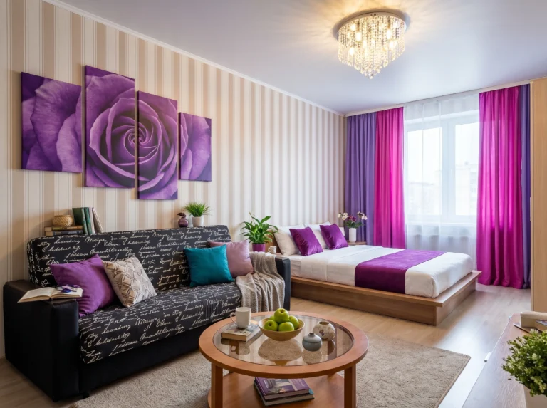 Studio Apartment Bedroom Curtain Ideas