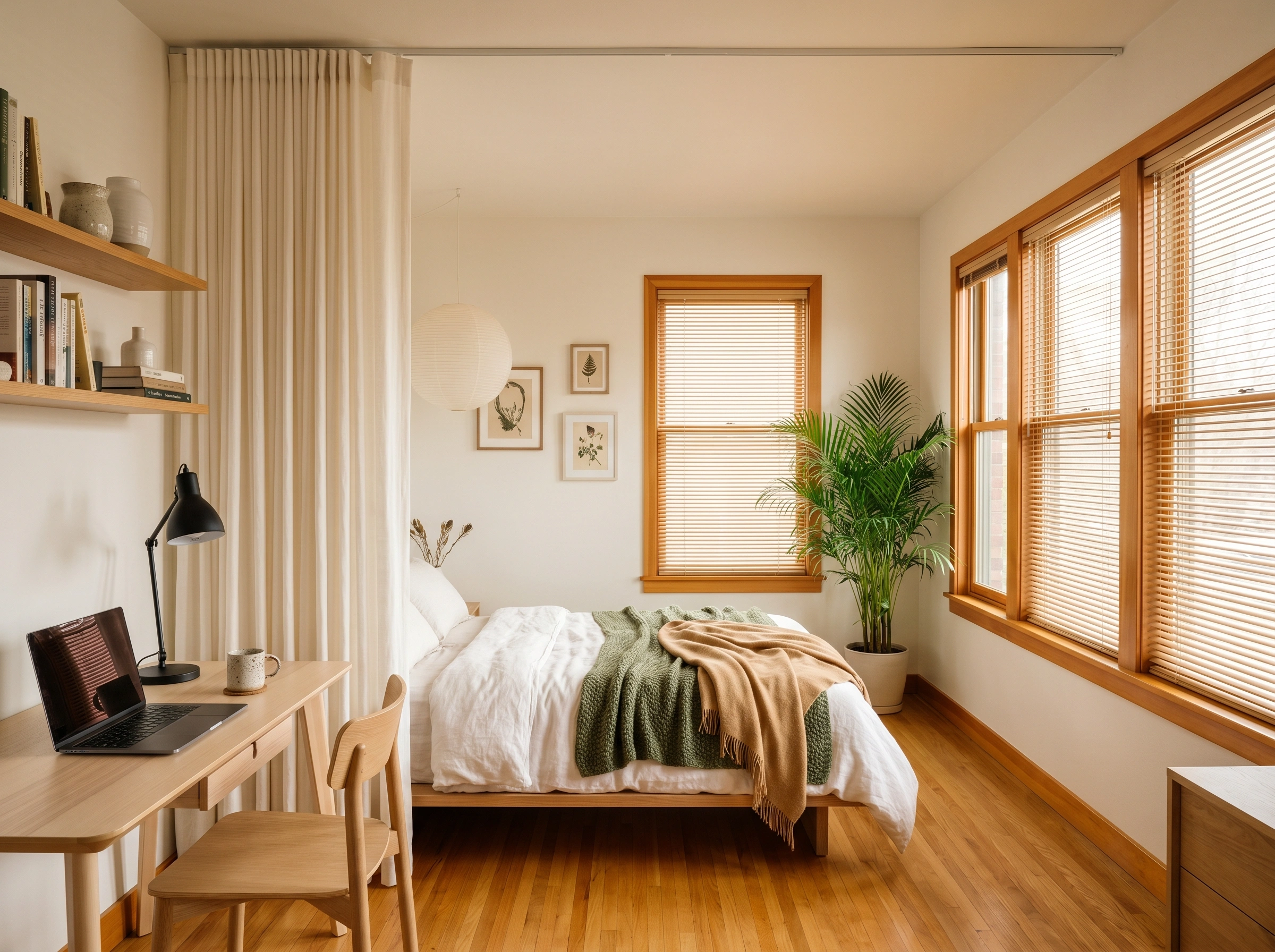 Studio Apartment Curtain Divider
