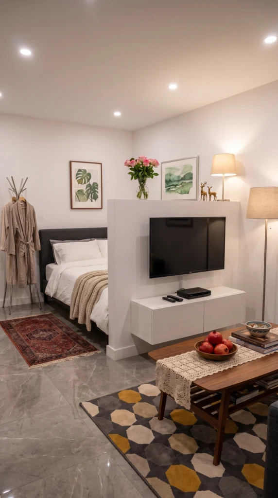 Cozy Studio Apartment Ideas with a Separate Sleep Zone