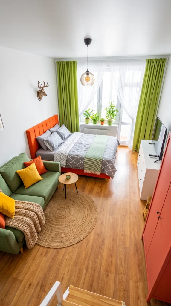 Living in a Studio Apartment Here's How to Pick a Sofa Color
