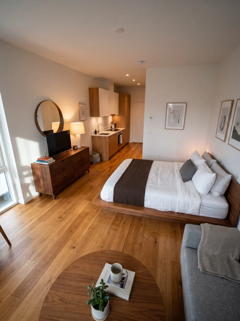 Studio Apartment Ideas With Clean Interior Design