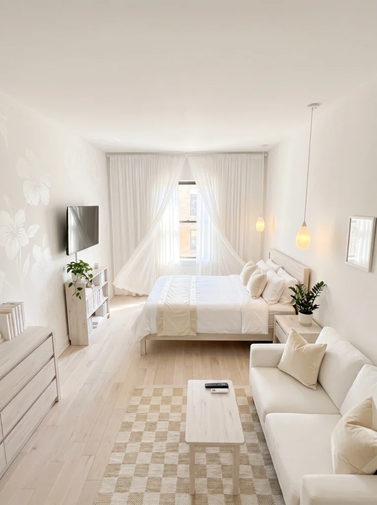 All White Studio Apartment Ideas