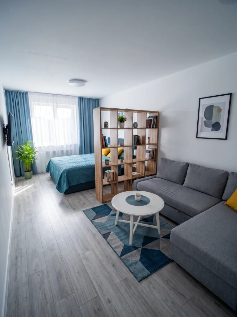 Cozy Studio Apartment Ideas with a Separate Sleep Zone