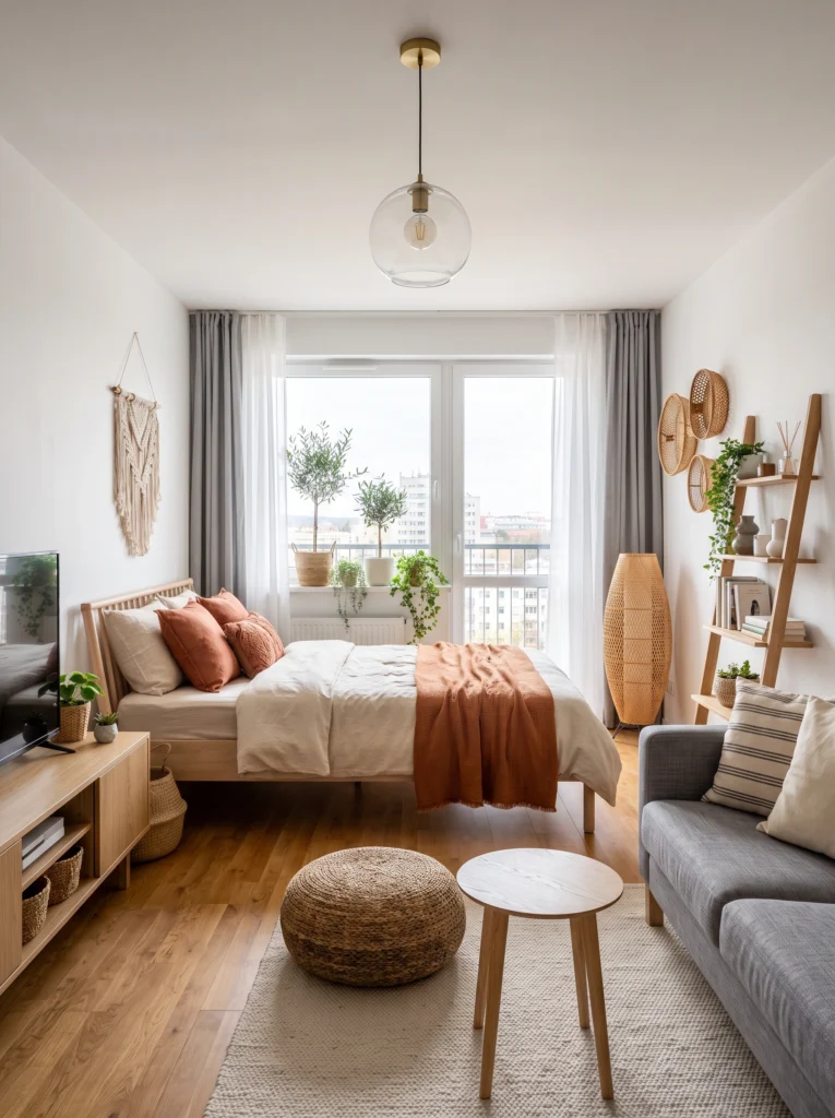 Cozy Studio Apartment Ideas with Neutral Tones