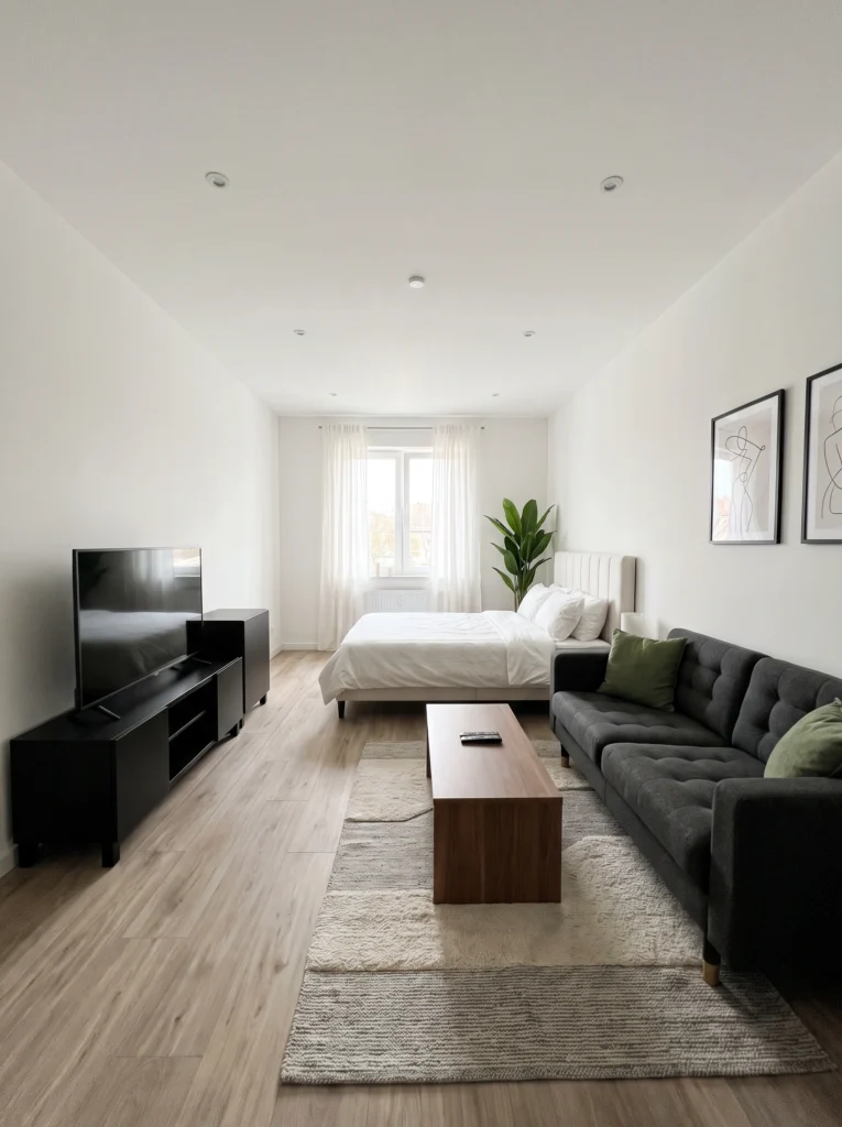 Bedroom With TV And Sofa Ideas