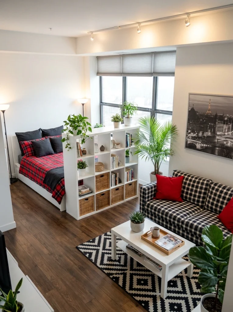 Cozy Studio Apartment Ideas with a Separate Sleep Zone