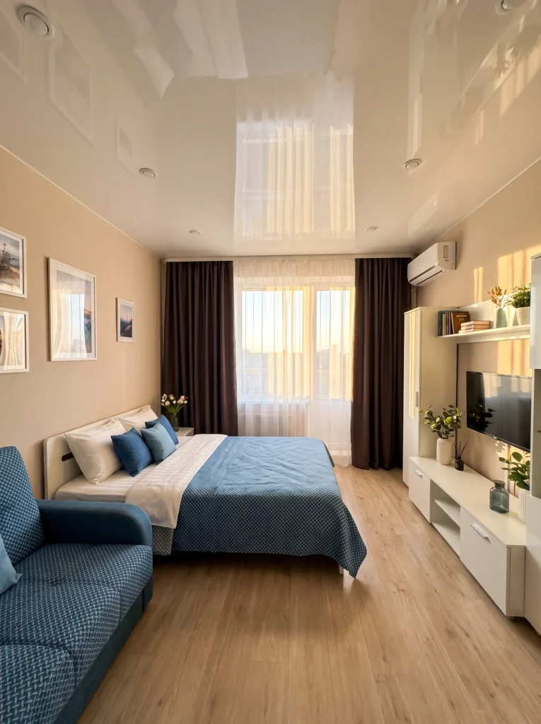 Cozy Studio Apartment Ideas When You Can't Separate the Bed