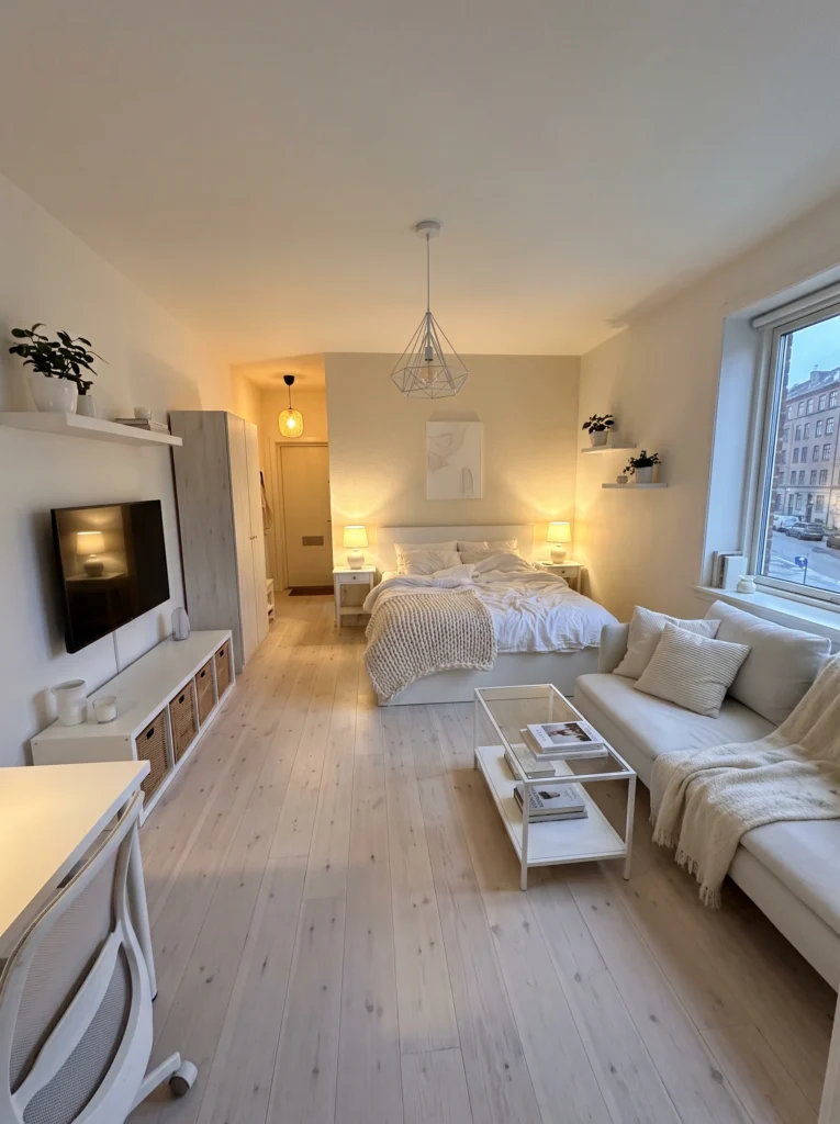 All White Studio Apartment Ideas