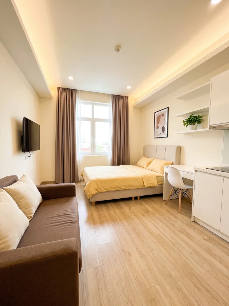 Living in a Studio Apartment Here's How to Pick a Sofa Color