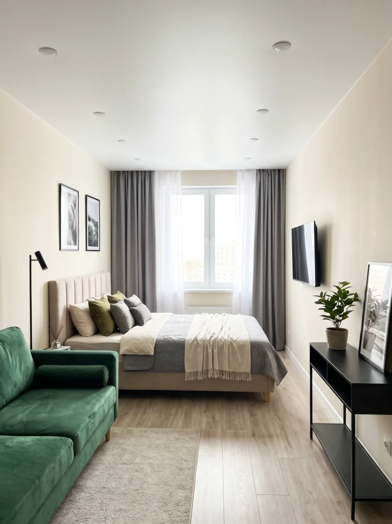 Bedroom With TV And Sofa Ideas