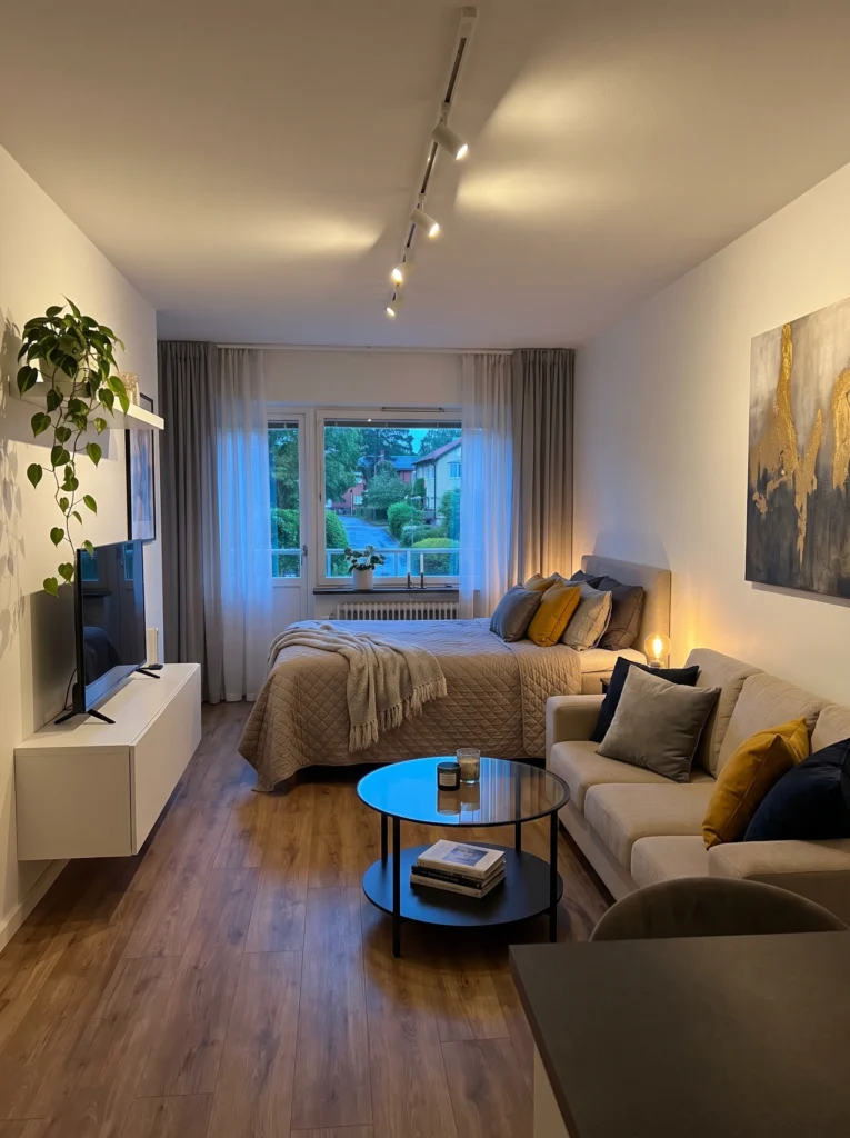 Living in a Studio Apartment Here's How to Style Your Wall Art
