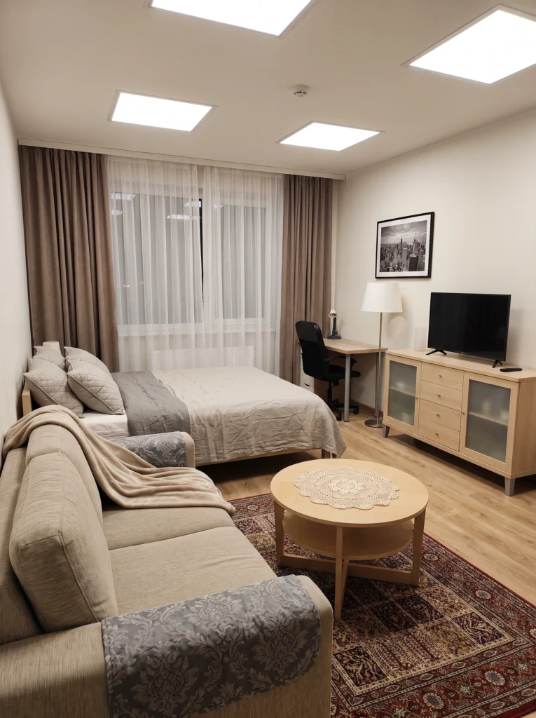 Cozy Studio Apartment Ideas with Neutral Tones